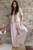 Cyril Crinkelle Wide Leg Pant Seashell